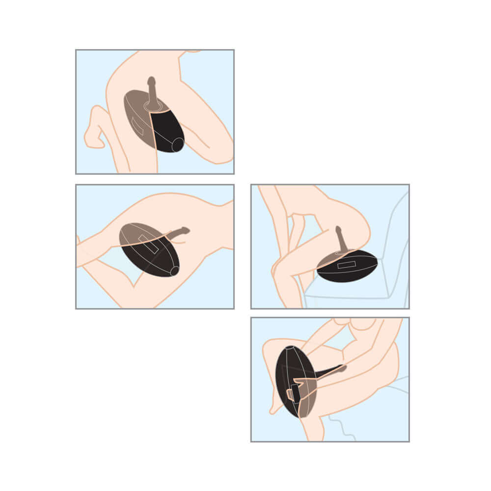 Fetish Fantasy Series Body Dock Inflatable Love Ball - Black Inflatable Cushion with Black 15.2 cm Dildo