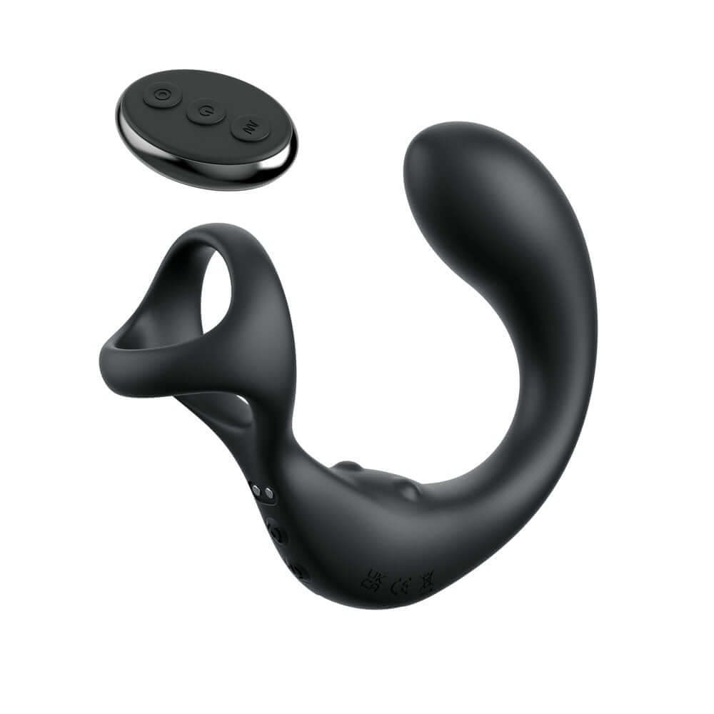 Anal Fantasy Elite Ass-Gasm Taint-alizer - Black USB Rechargeable Prostate Massage with Cock Ring