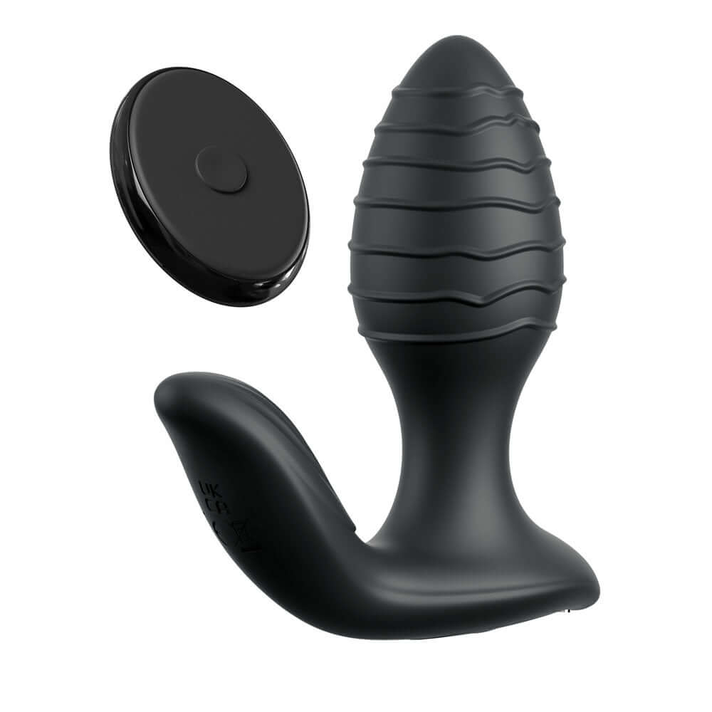 Anal Fantasy Elite Gyro-Milk Pro - Black - Black USB Rechargeable Gyrating Butt Plug