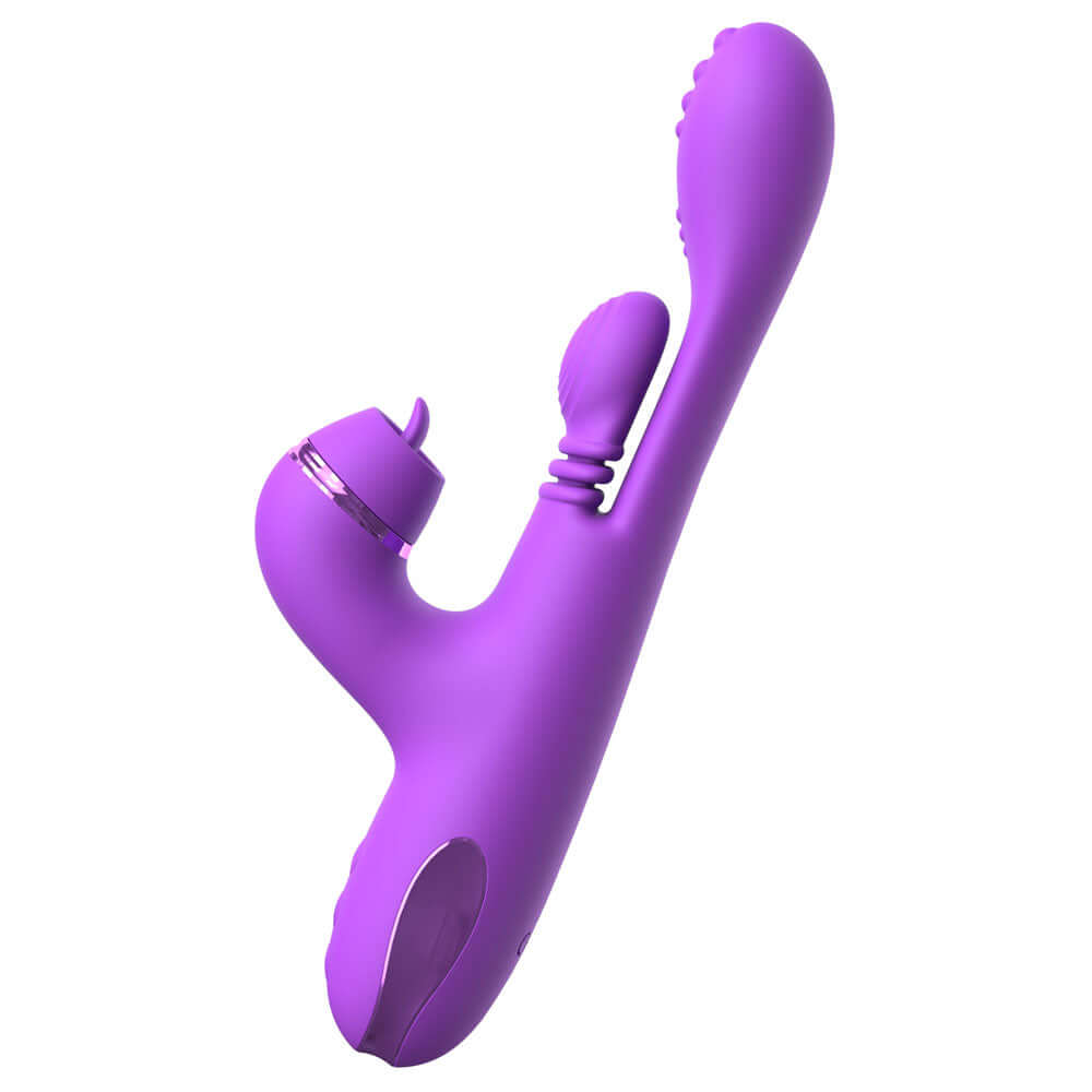 Fantasy For Her IntiMotion Pulse Pro - Purple 24 cm USB Rechargeable Swirling & Flicking Rabbit Vibrator