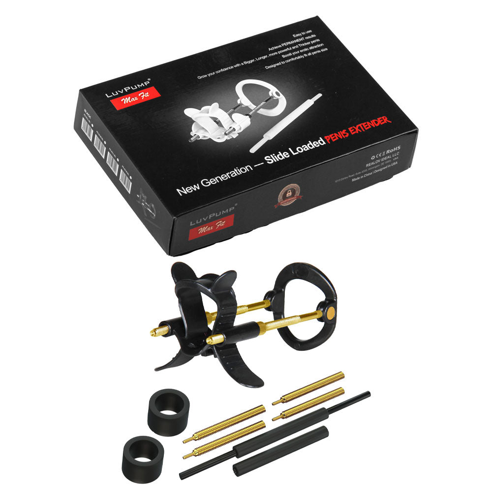 LuvPump Max Fit Luxury Penis Extender - Black Penis Extender Kit