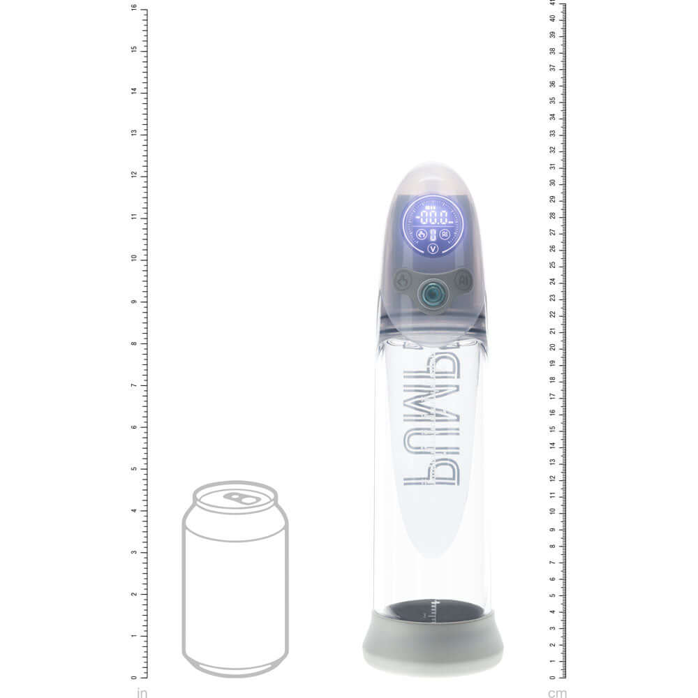 PUMPED Aqua-Pro Auto Pump - Grey - Grey/Clear USB Rechargeable AI-Enabled Submersible Auto Penis Pump