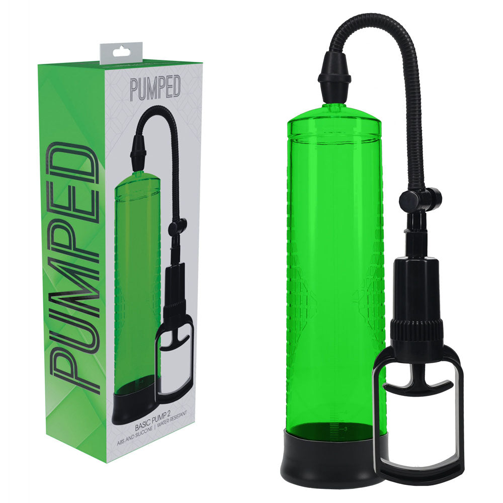 PUMPED Basic Pump 2 Green Penis Pump