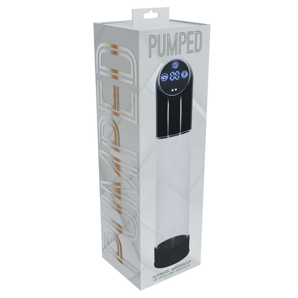 PUMPED Automatic Waterproof Pump - Black - Black/Clear USB Rechargeable Automatic Penis Pump