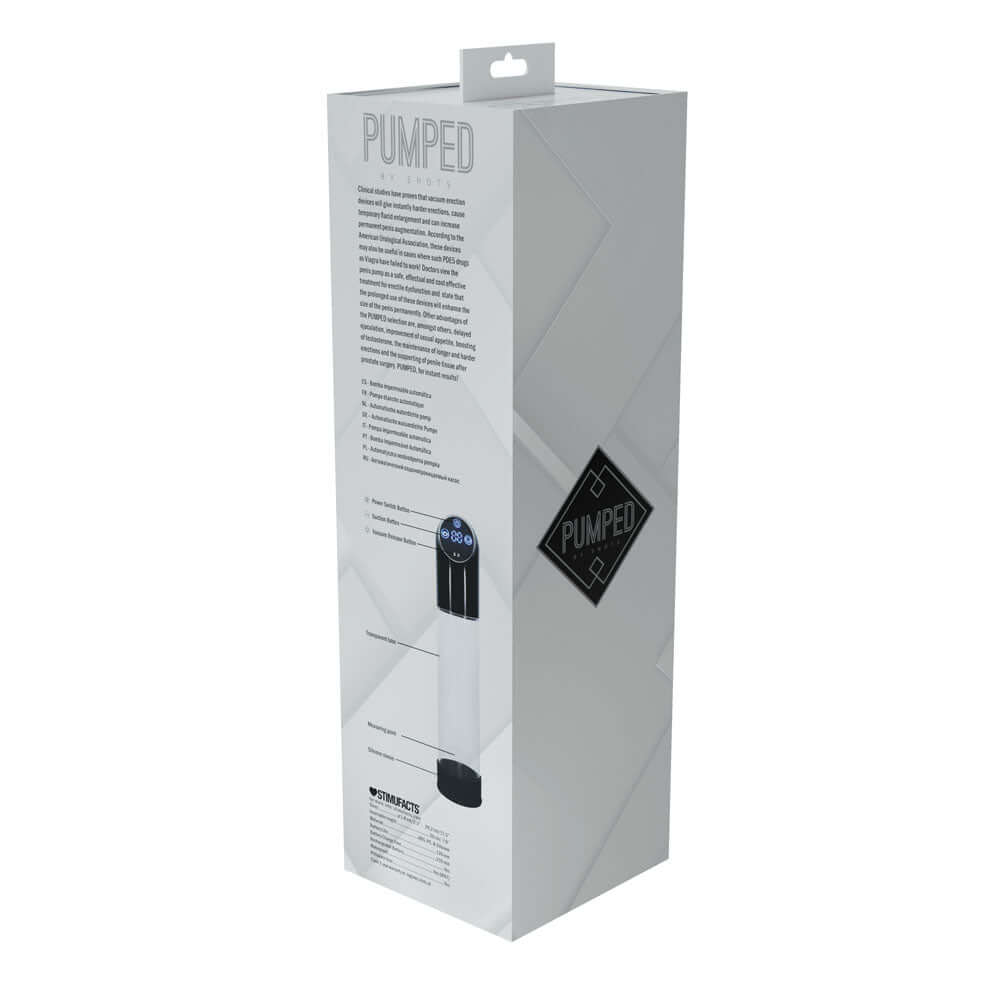 PUMPED Automatic Waterproof Pump - Black - Black/Clear USB Rechargeable Automatic Penis Pump