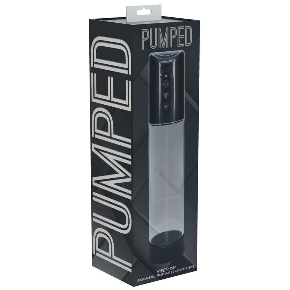 PUMPED Hyperpump Automatic Pump - Gunmetal - Gunmetal Grey USB Rechargeable Auto Penis Pump