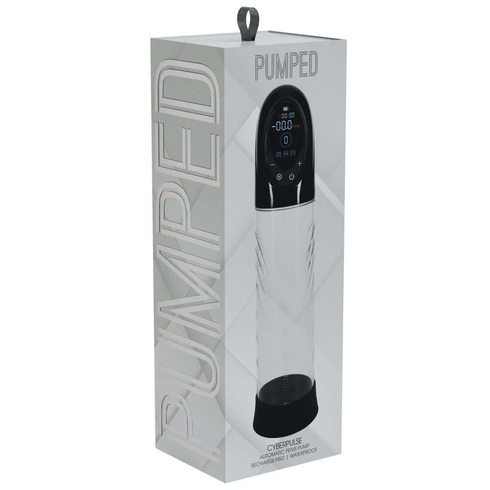 PUMPED CyberPulse Automatic Penis Pump - Black - Black/Clear USB Rechargeable Auto Penis Pump