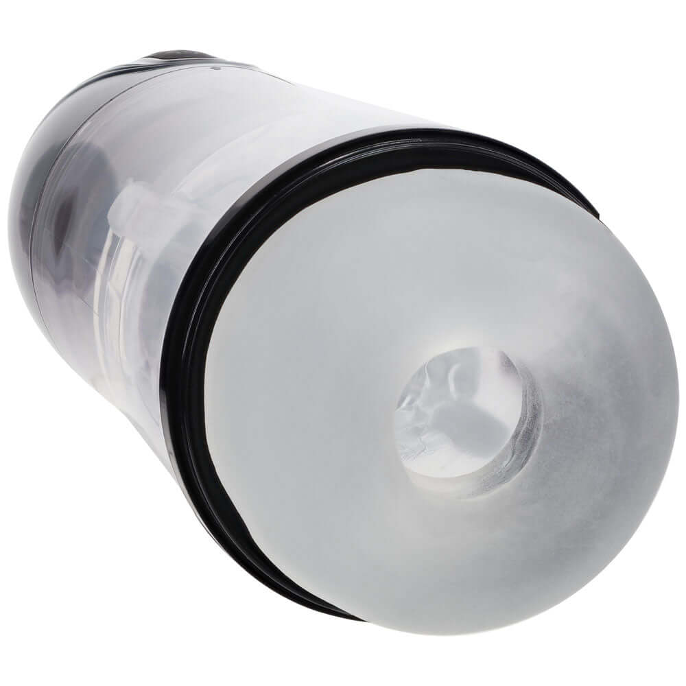 PUMPED SonicPull - Gunmetal - Gunmetal Grey/Clear USB Rechargeable Sucking And Vibrating Auto Masturbator