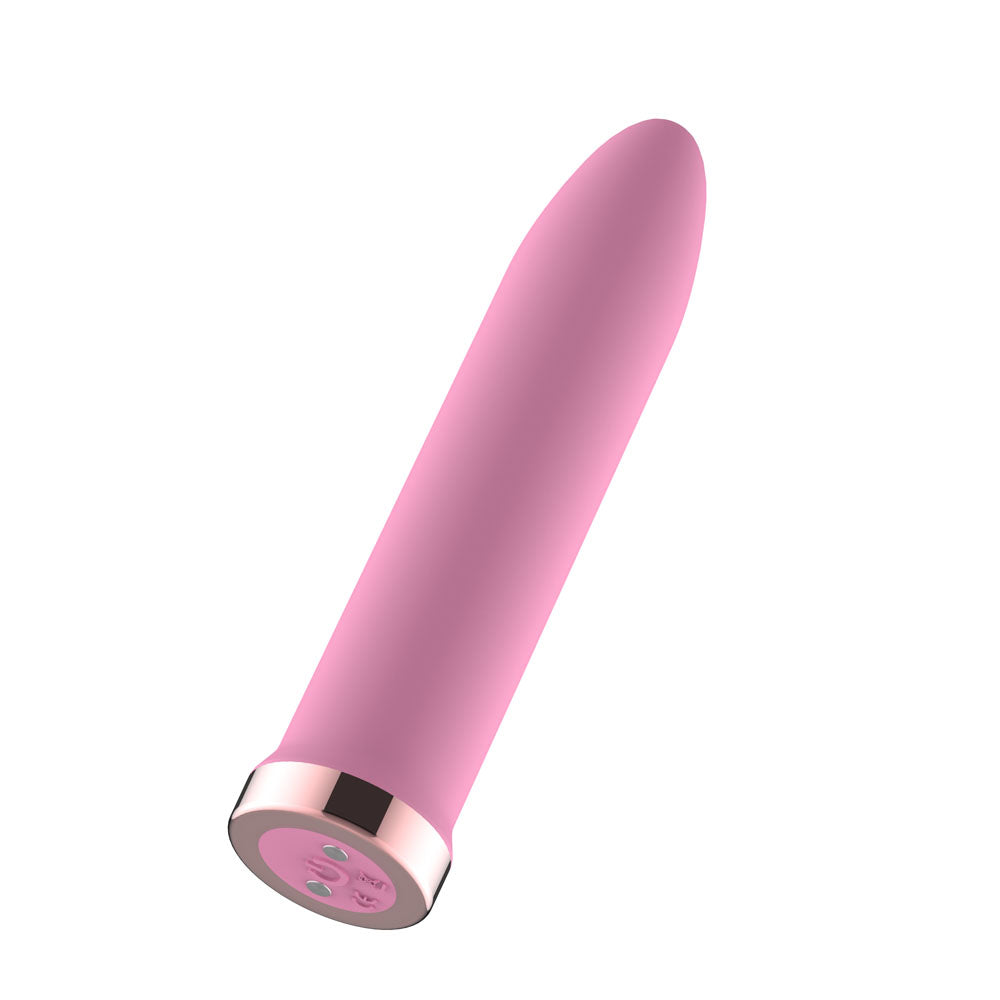 Passion Play Rechargeable Vibrating Bullet - Pink - Pink 9.8 cm USB Rechargeable Bullet