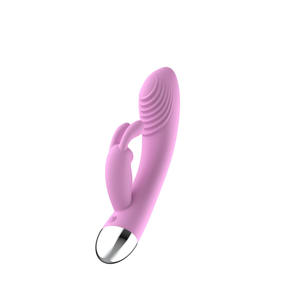 Passion Play Silicone Rabbit Vibrator - Pink 18.6 cm USB Rechargeable Rabbit Vibrator