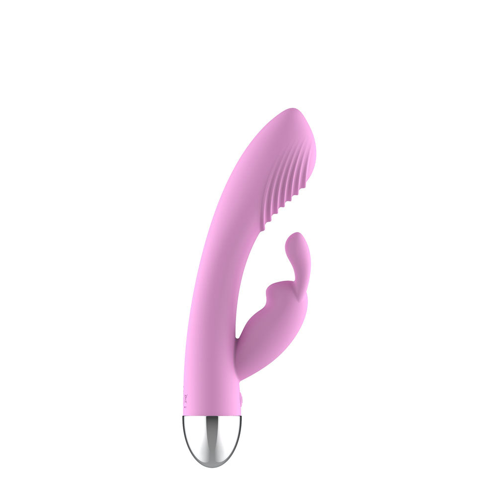 Passion Play Silicone Rabbit Vibrator - Pink 18.6 cm USB Rechargeable Rabbit Vibrator