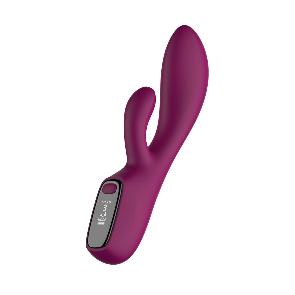 Passion Play Rabbit Vibrator with LED Screen - Purple 19.2 cm USB Rechargeable Rabbit Vibrator