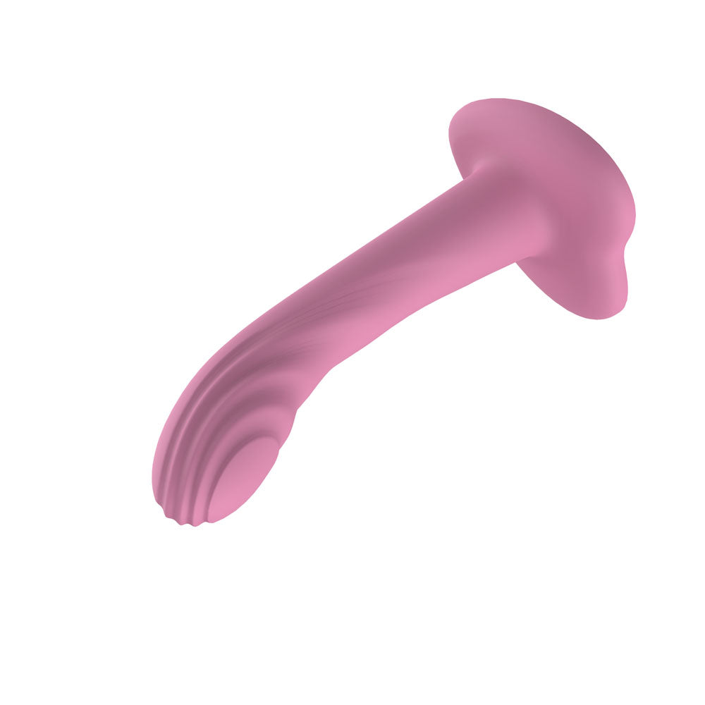 Passion Play Liquid Silicone Textured Dildo - Pink - Pink 18 cm Dildo