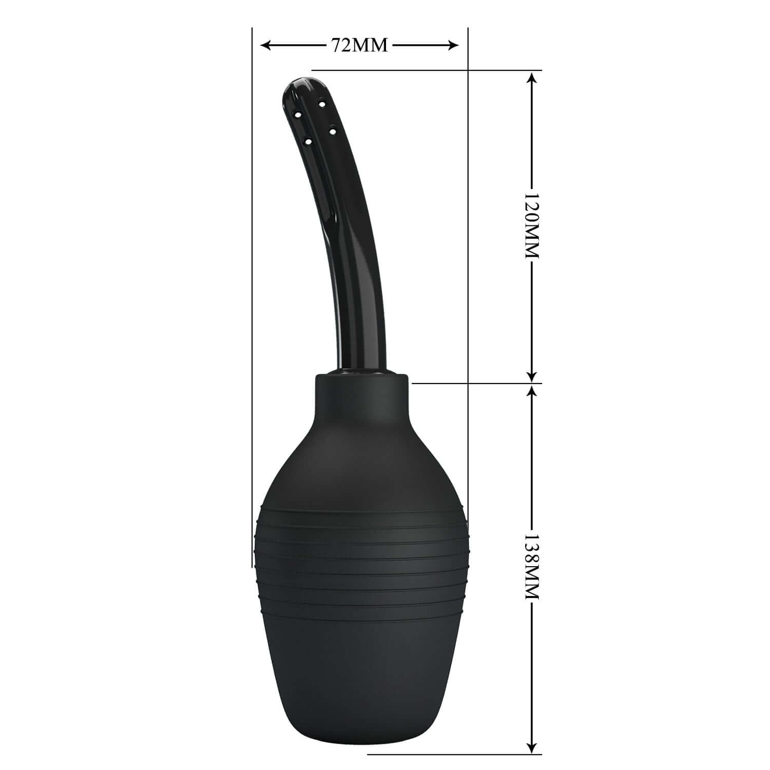 MR PLAY Anal Douche - Black - Black Unisex Douche - 310 ml Capacity