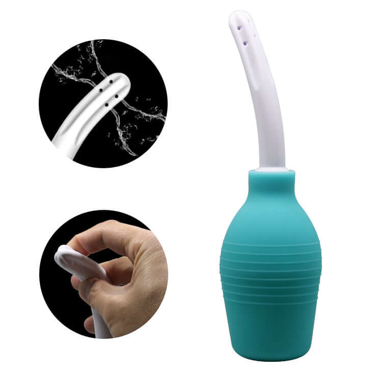 MR PLAY Anal Douche - Aqua/White Unisex Douche - 310 ml Capacity
