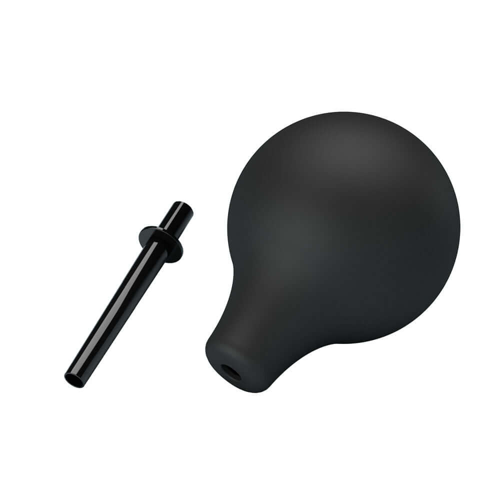 MR PLAY Anal Douche - Black - Black Unisex Douche - 224 ml Capacity