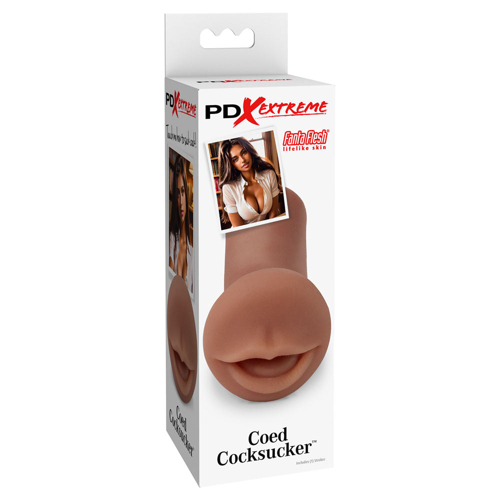 Pipedream Extreme Toyz Coed Cocksucker Brown Mouth Stroker