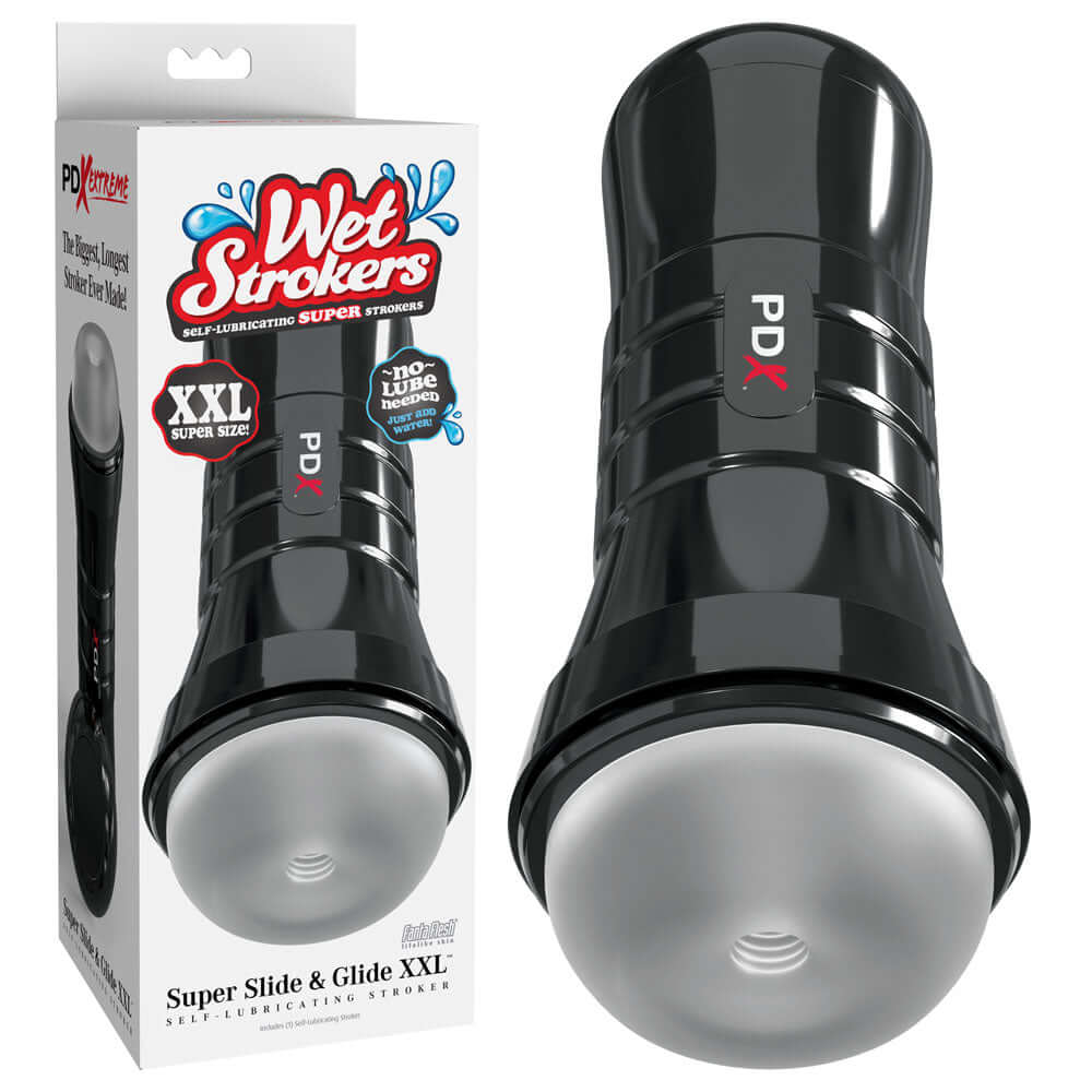 PDX Wet Pussies - Super Slide & Glide XXL - Clear Stroker