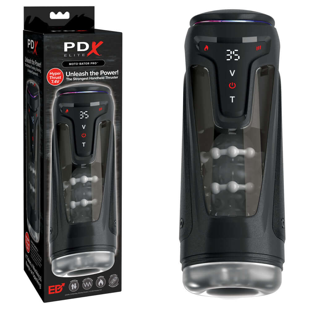 PDX Elite Moto-Bator Pro - Clear USB Rechargeable Auto Stroker