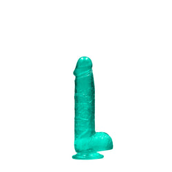 REALROCK 6'' Realistic Dildo With Balls - Turquoise 15.2 cm Dong