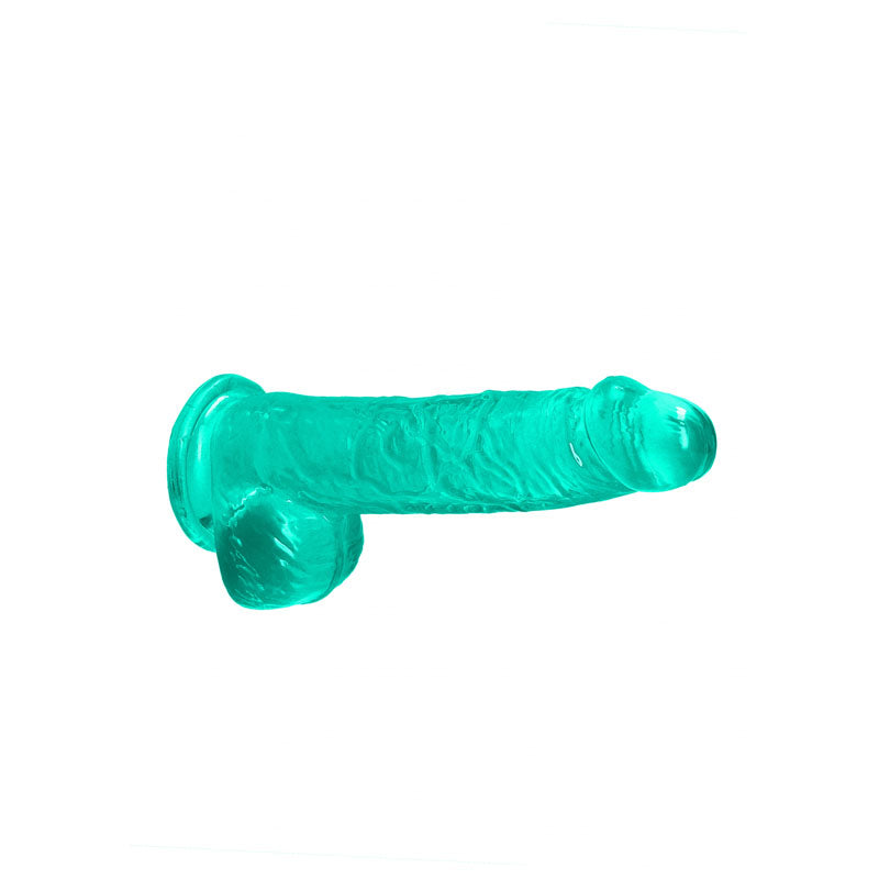 REALROCK 6'' Realistic Dildo With Balls - Turquoise 15.2 cm Dong