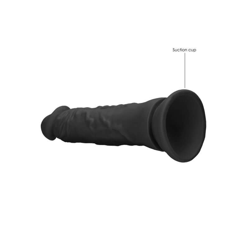 REALROCK 8'' Realistic Dildo - Black 20.3 cm Dong