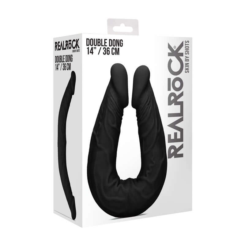 REALROCK 14'' Double Dildo - Black 36 cm Double Dong