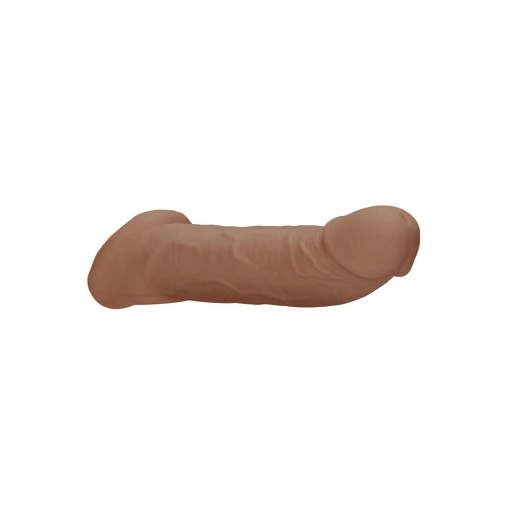 REALROCK 9'' Realistic Penis Extender with Rings - Tan - Tan 22.9 cm Penis Extension Sleeve
