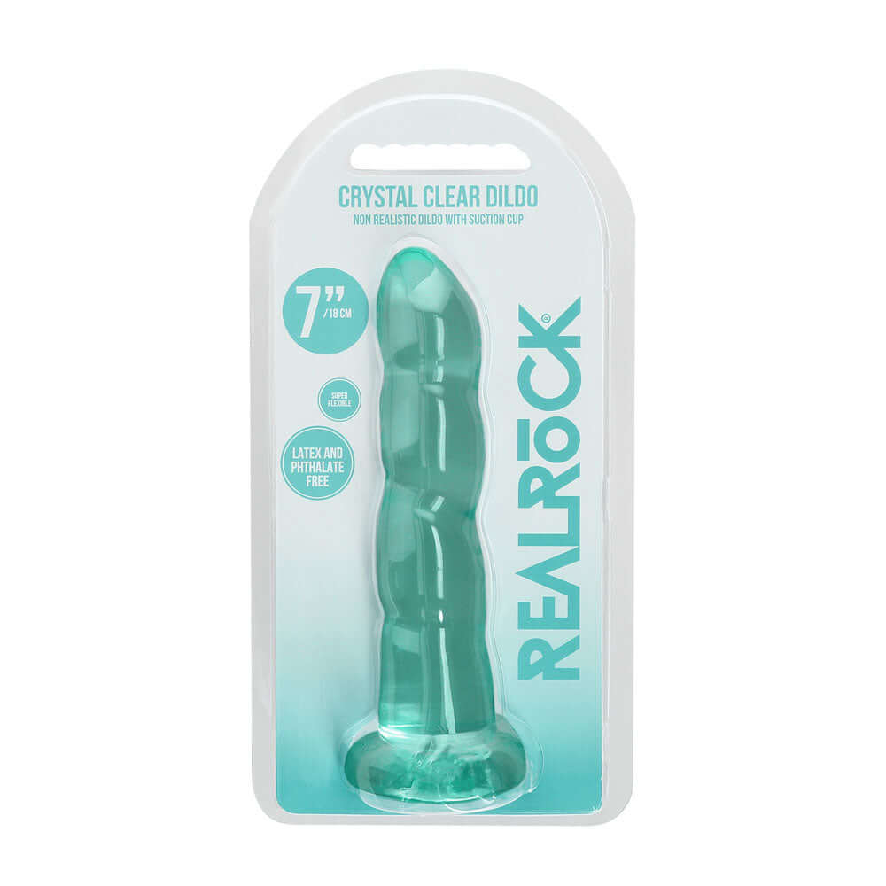 REALROCK Dildo With Suction - 17 cm - Turquoise - Turquoise 17 cm Dildo
