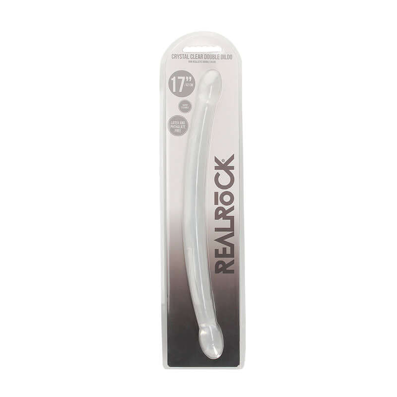 REALROCK Non Realistic Double Dong 17'' - Clear 43 cm Double Dong