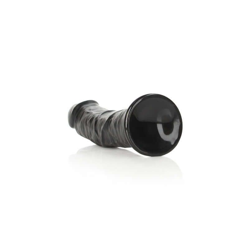 REALROCK Realistic Regular Curved Dildo with Suction Cup - 23 cm - Black 23 cm (9'') Dong