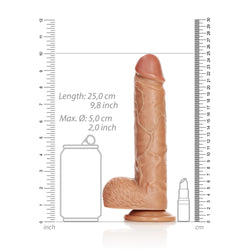 REALROCK Straight Realistic Dildo with Balls - 23 cm Tan