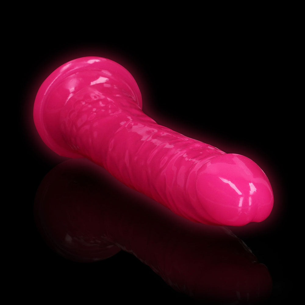 REALROCK 29 cm Slim Glow in the Dark Neon - Pink - Glow in Dark Pink 29 cm (11'') Dong