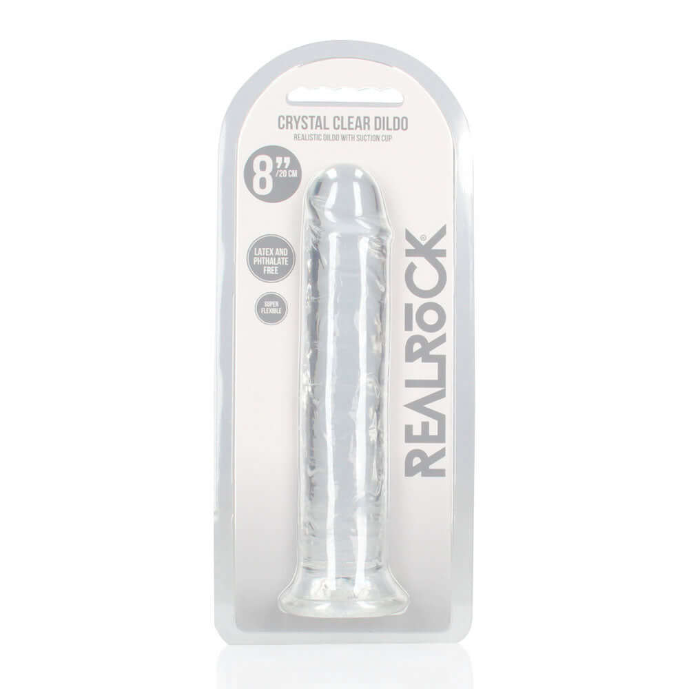 REALROCK 20 cm Straight Dildo - Transparent - Clear 20 cm (8'') Dong