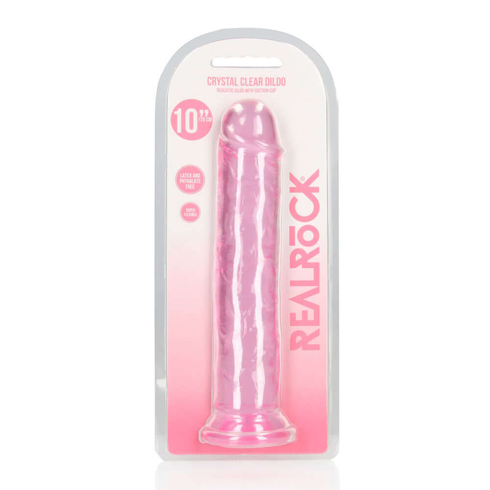 REALROCK 28 cm Straight Dildo - Pink - Pink 28 cm (10'') Dong