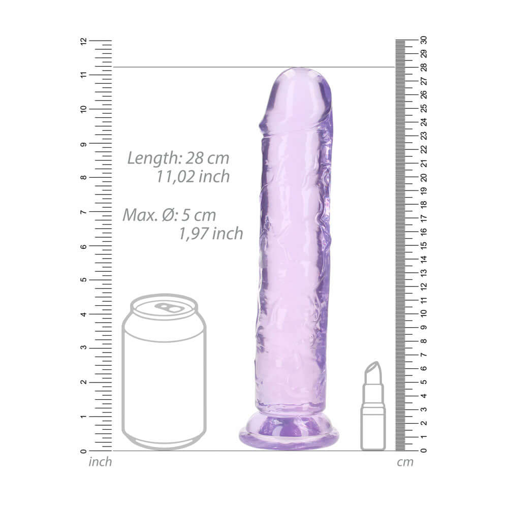 REALROCK 28 cm Straight Dildo - Purple - Purple 28 cm (10'') Dong