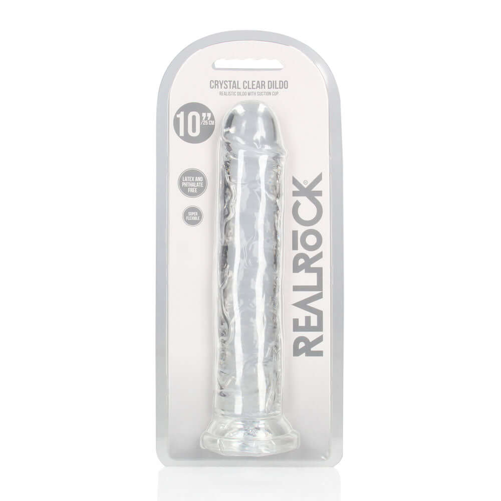 REALROCK 28 cm Straight Dildo - Transparent - Clear 28 cm (10'') Dong