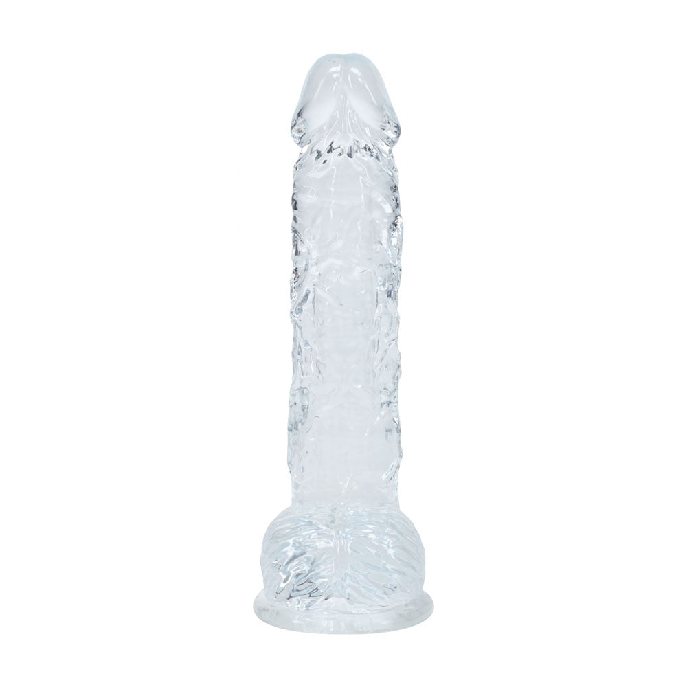 REALROCK 5'' Crystal Clear Dildo with Balls - Clear - Clear 14.7 cm Dong