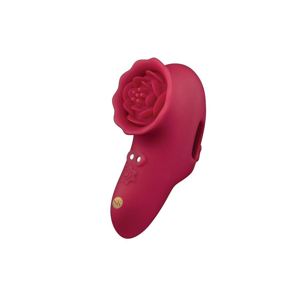Secret Kisses ROSEGASM PLAYFUL PETAL - Red USB Rechargeable Finger Stimulator
