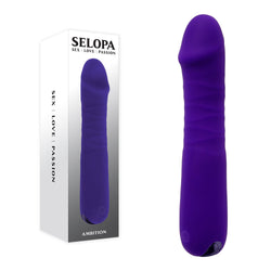 Selopa AMBITION - Purple 17 cm USB Rechargeable Thrusting Vibrator