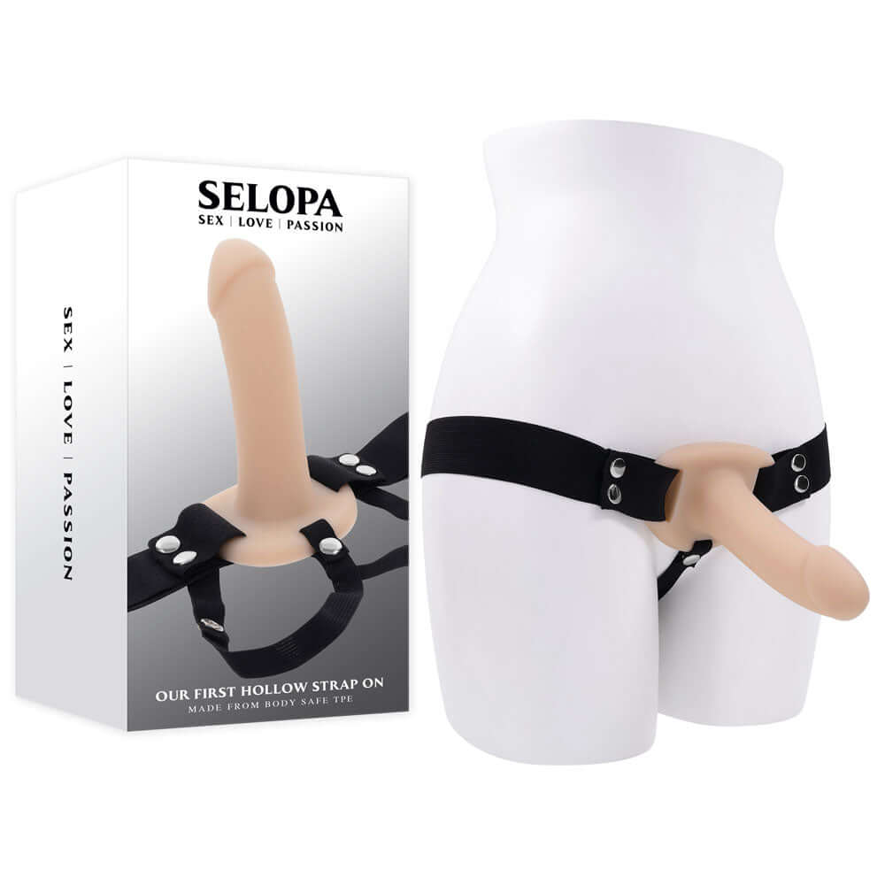 Selopa OUR FIRST HOLLOW STRAP ON LIGHT - Flesh 16.3 cm Hollow Strap-On