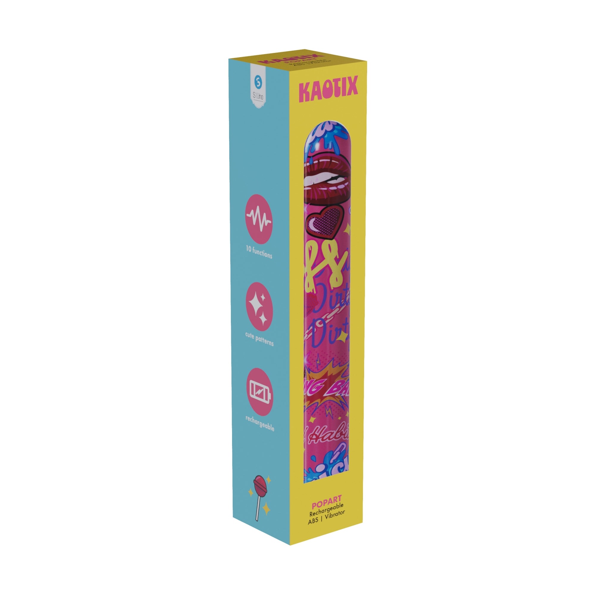 S-LINE Kaotix Display Box - USB Rechargeable Vibrators - Counter Display of 4 x 5 each