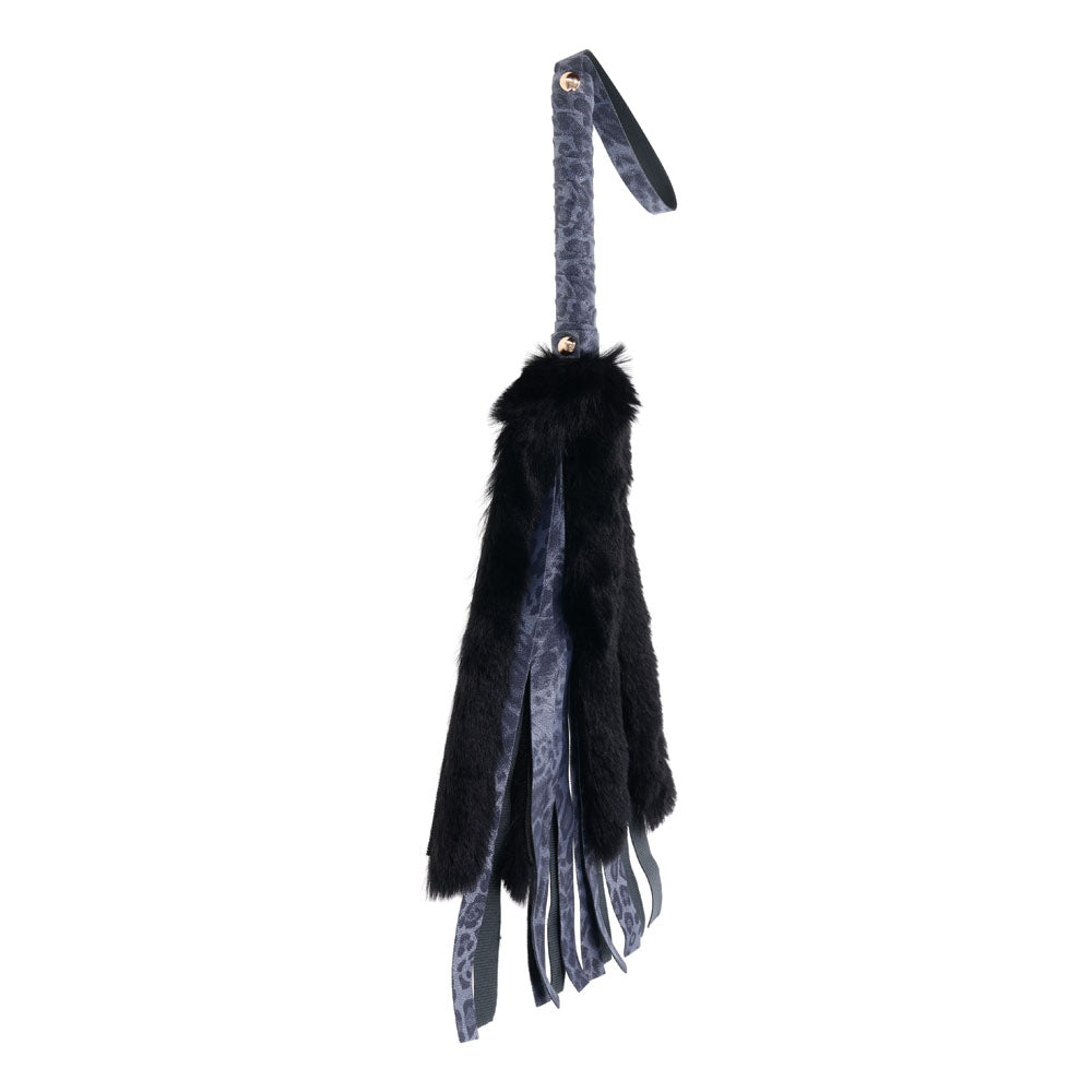 Sex & Mischief Cougar Faux Fur Flogger - Navy /Black