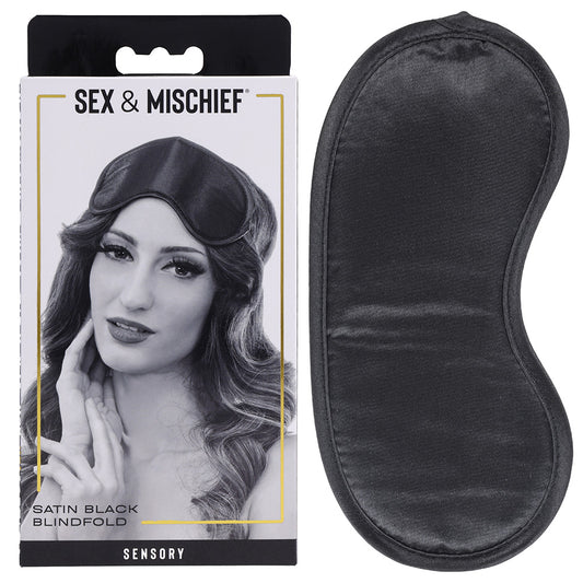 Sex & Mischief Satin Blindfold Black