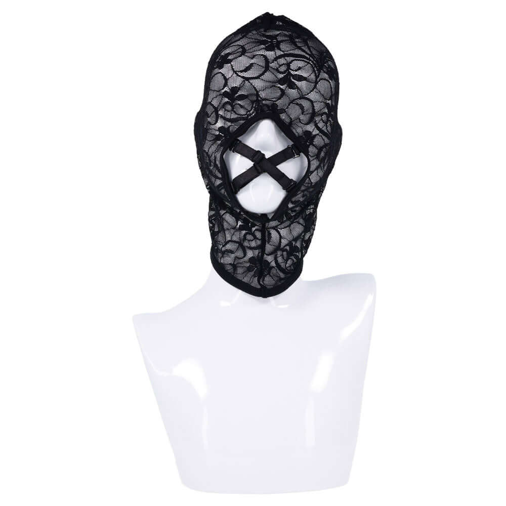Sex & Mischief Lace Hush Hood - Black Hood