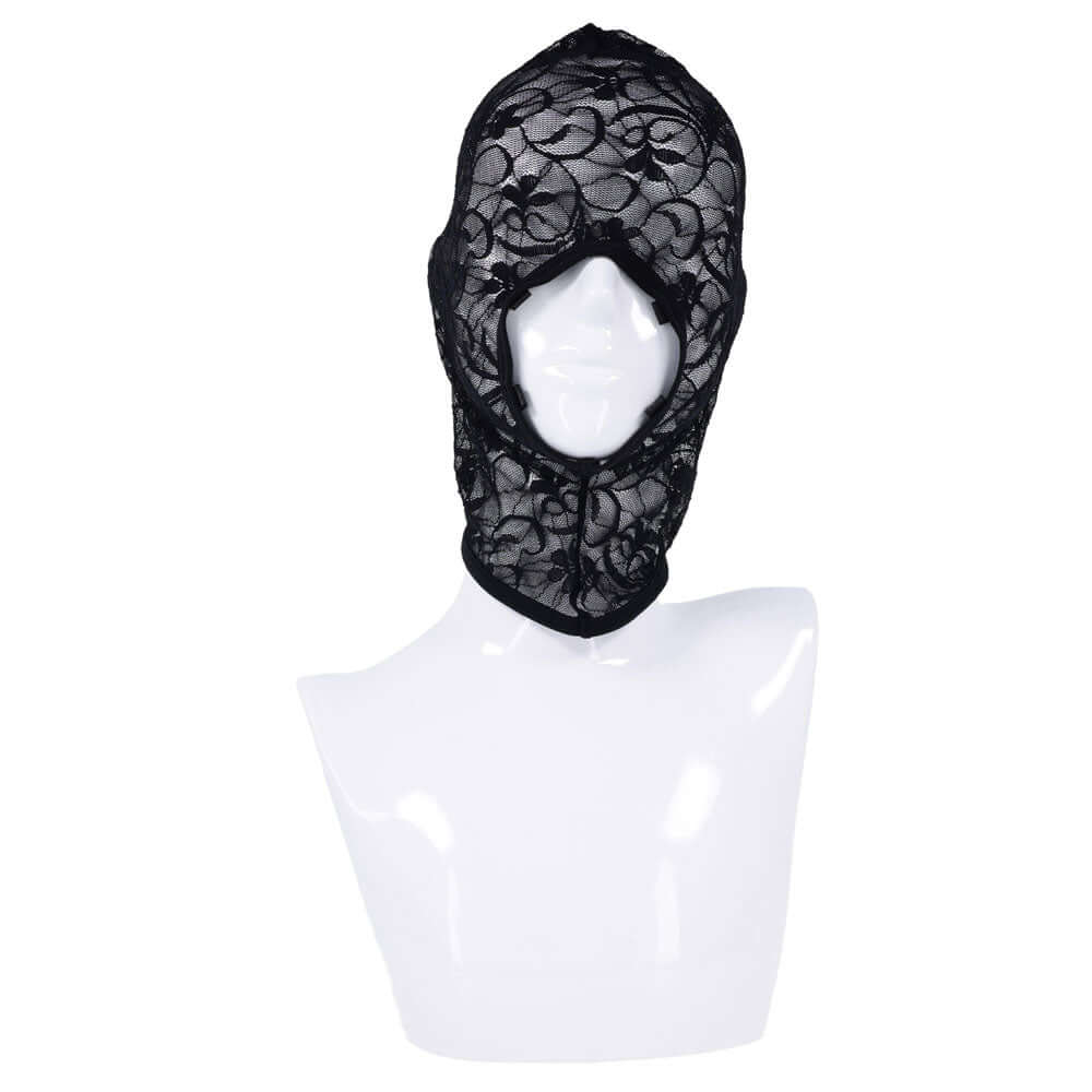 Sex & Mischief Lace Hush Hood - Black Hood