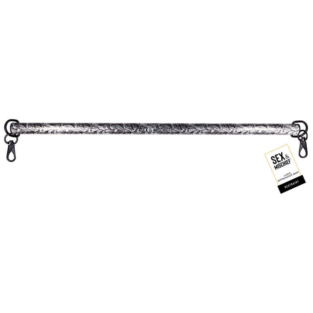 Sex & Mischief Lace Spreader Bar - Aluminium Restraint Bar
