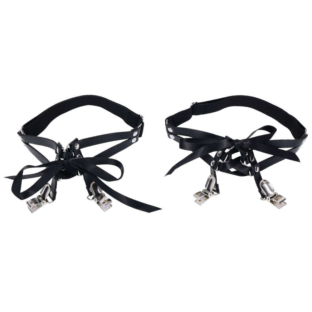 Sex & Mischief Laced Up Garters - Black Garters