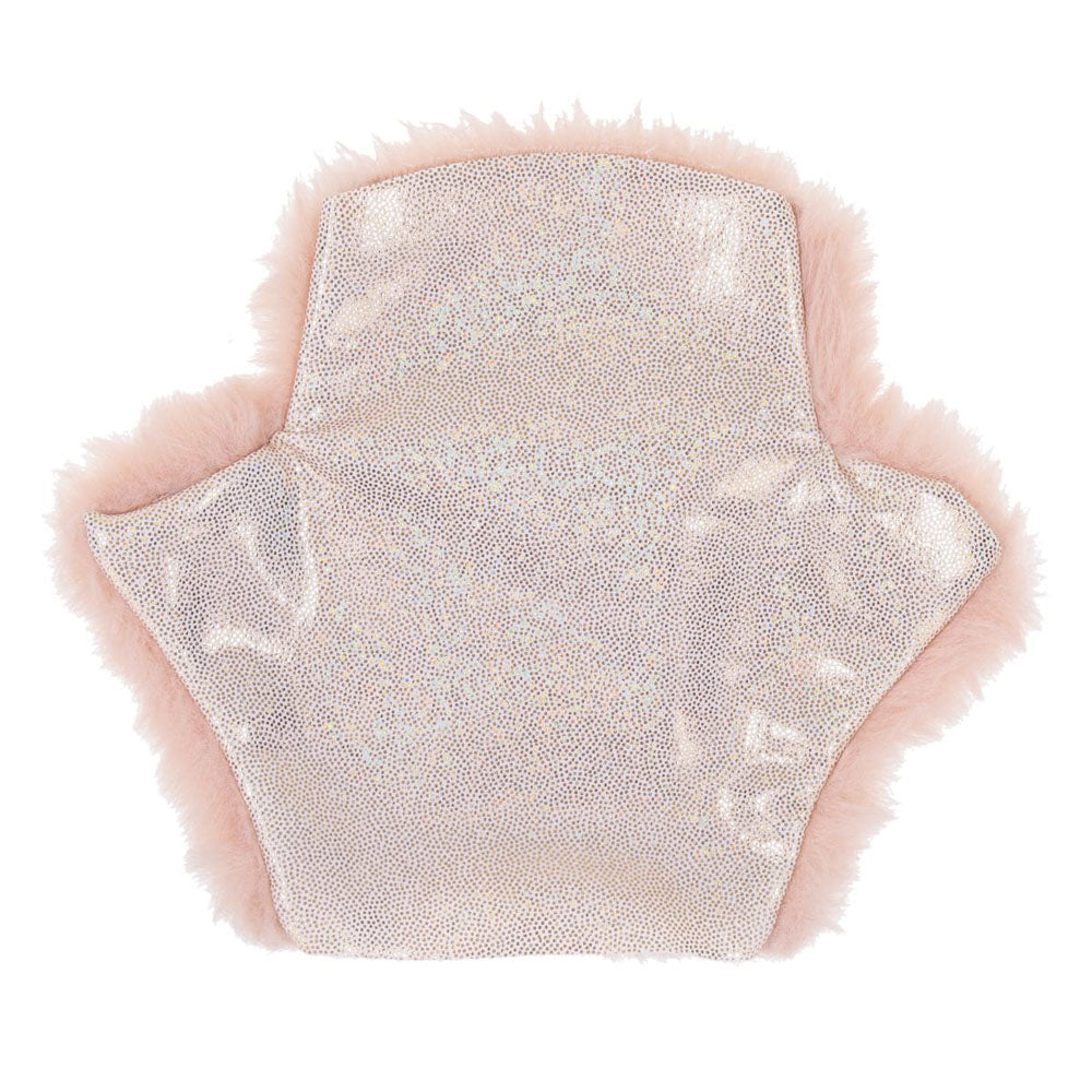 Sex & Mischief Peaches n CreaMe Spiked Sensory Glove - Peach Furry Glove with Metal Spikes