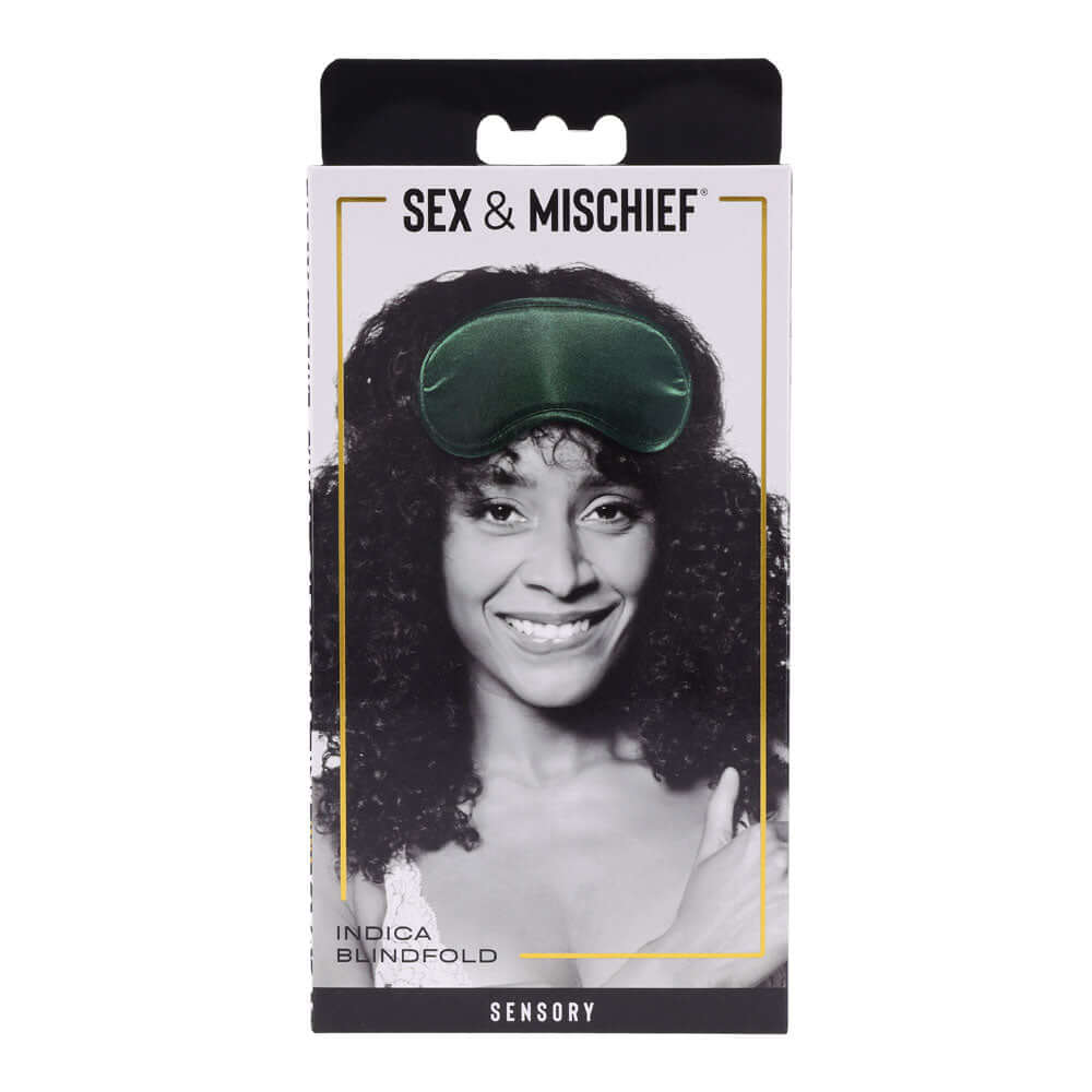 Sex & Mischief Indica Blindfold - Green Eye Mask
